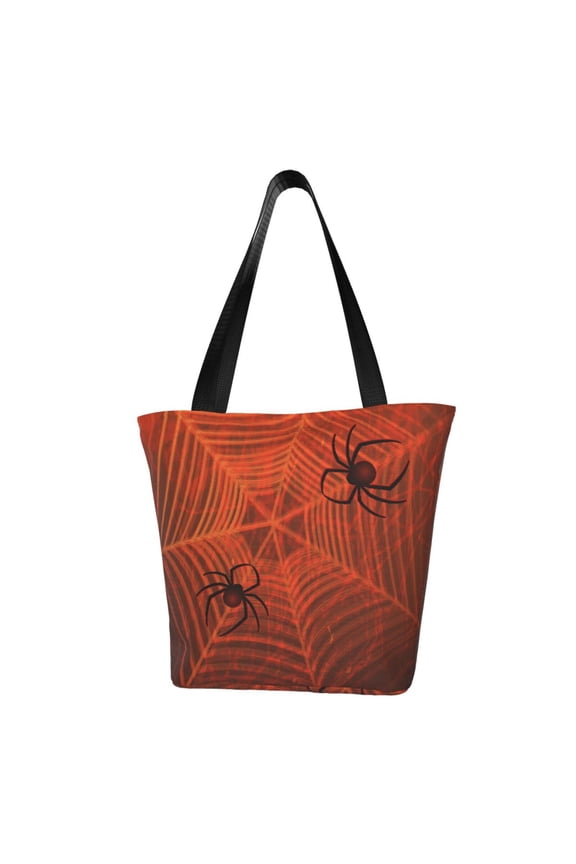 Spider Web Women Reusable Grocery Bags Foldable Ripstop,Reusable Shopping Bags for Shopping,Gym,Gift