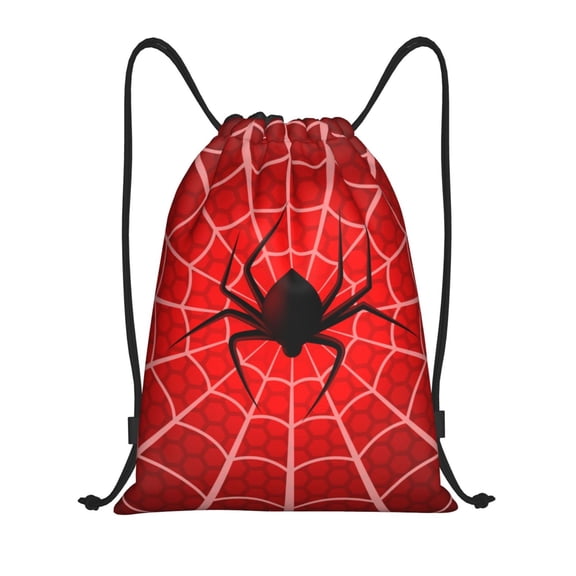Kdxio Spider Web1 Print Drawstring Backpack Bag,Waterproof Draw String Back Sack, Gym Drawstring Bags Swim Bag For Unisex