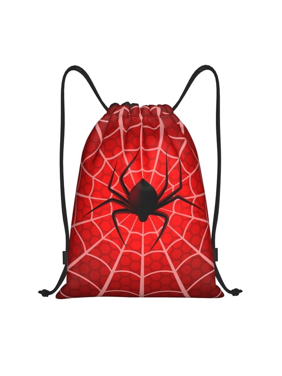 Spider Web1 Print Drawstring Backpack Bag,Waterproof Draw String Back Sack, Gym Drawstring Bags Swim Bag For Unisex