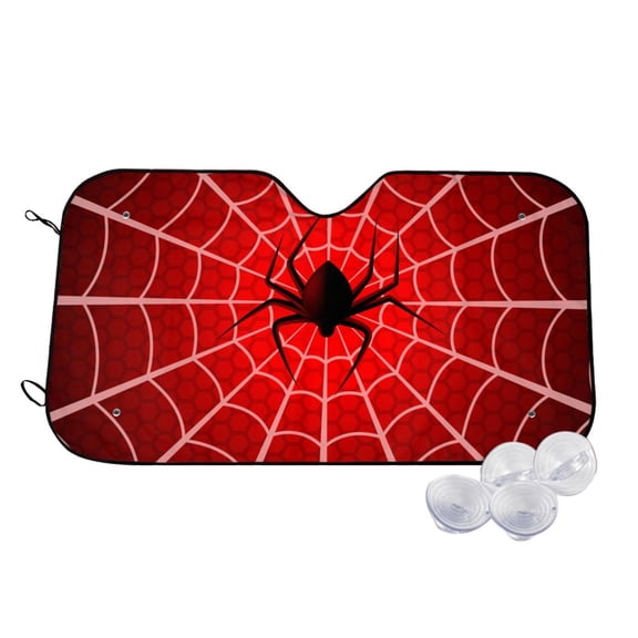 Kdxio Spider Web1 Print Windshield Sun Shade,UV Rays and Sun Heat Protection,Sunshade for Car Windshield,Car Shade Front Windshield - Small