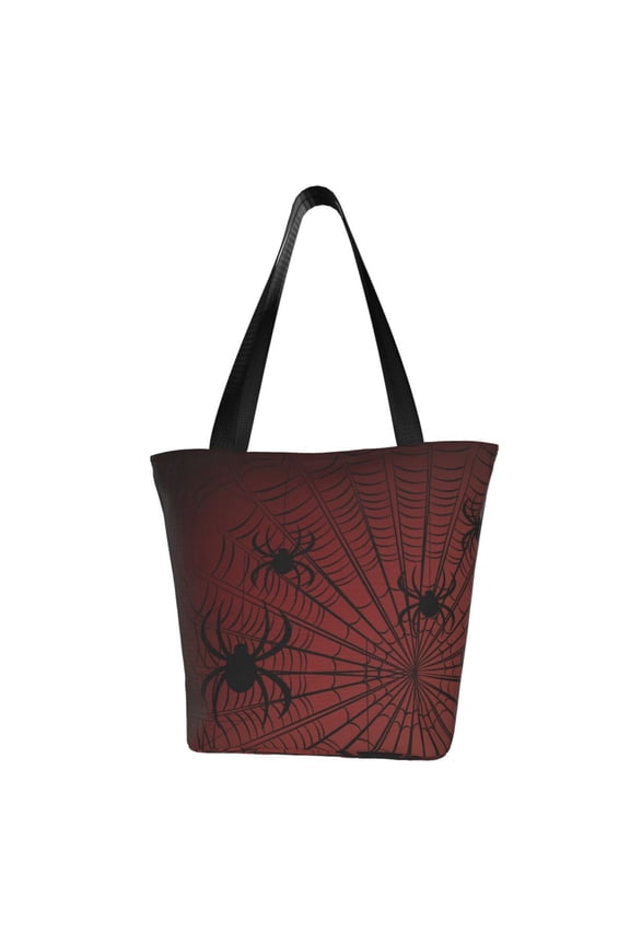 Spiders On A Web Women Reusable Grocery Bags Foldable Ripstop,Reusable Shopping Bags for Shopping,Gym,Gift
