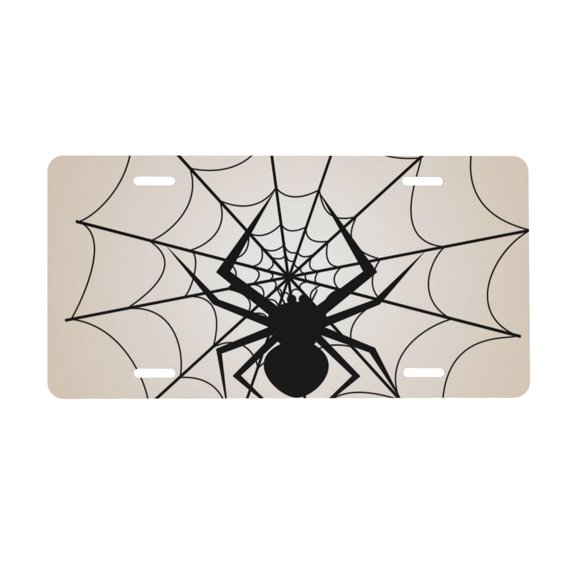 Kdxio Spiders On The Web 1 License Plate Car Front License Plate Car Decoration Car Accessories Front Tag Plate Standard Size