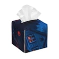 thumbnail image 1 of Kdxio Spooky Halloween Night Scene Print Tissue Box Cover,Square Decorative PU Leather Facial Paper Case Organizer Holder Dispenser for Bathroom,Night Stands,Desk,Car 5.2''X5.2''X5.2'', 1 of 6
