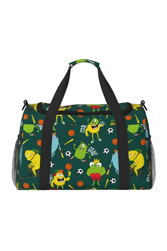 Sport Monster Travel Duffel Bag Gym Bag Weekender Travel Bag Gym Bag for Women &Men Airplane Travel Essentials for Flying