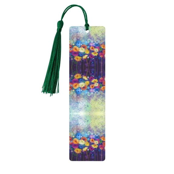 Kdxio Spring Flower Seasonal Print Metal Tassel Bookmarks,Perfect Gift for Art Lovers and Bookworms Metal Bookmarks for Women