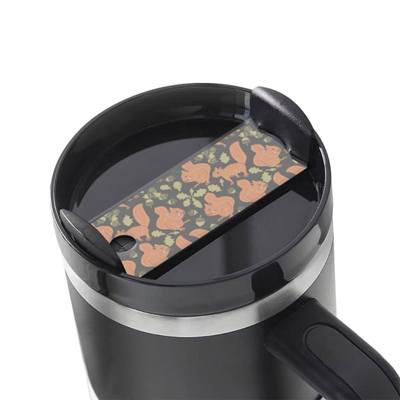 Kdxio Squirrel And Nuts Name Plate Compatible Stanley Cups Name Tag Acrylic Nameplate Tumbler Lid Topper for Cup Accessories