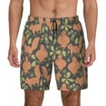 thumbnail image 1 of Kdxio Squirrel And Nuts Print Men's Swim Trunks with Compression Liner 7 Inch Inseam Quick Dry Swim Shorts, 1 of 7