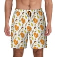 thumbnail image 1 of Kdxio Squirrel Eating Nuts Print Men's Swim Trunks with Compression Liner 7 Inch Inseam Quick Dry Swim Shorts, 1 of 7