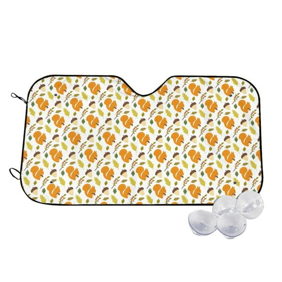 Kdxio Squirrel Eating Nuts Print Windshield Sun Shade,UV Rays and Sun Heat Protection,Sunshade for Car Windshield,Car Shade Front Windshield - Medium