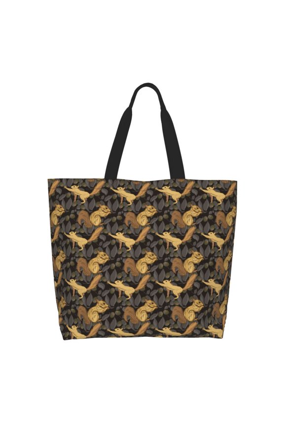Squirrel Gathering Nuts Casual Tote Bags Women Big Capacity Shoulder Bag for Women Travel Shoulder Bags Handbags