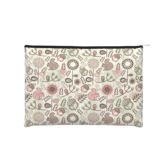 Kdxio Squirrel In The Forest Makeup Bag Toiletry Bag Canvas Makeup Bags Zipper Cosmetic Pouch Travel Cosmetic Pouch for Women Gifts