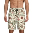 thumbnail image 1 of Kdxio Squirrel In The Forest Print Mens Sleep Shorts Bottoms Soft Comfy Pajama Wear Pants with Drawstring Pockets, 1 of 7