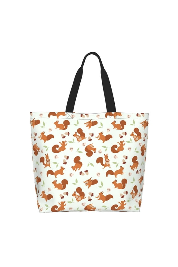 Squirrel Playing Casual Tote Bags Women Big Capacity Shoulder Bag for Women Travel Shoulder Bags Handbags