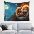 thumbnail image 1 of Kdxio Squirrel Sleeping In Tree Wall Hanging Tapestries Banner For Bedroom College Dorm Home Living Room Party Decor 29X37 In, 1 of 8