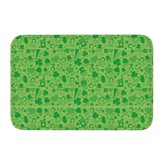 Kdxio St Patrick's Day,16" x 24", Non-Slip Front Door Mats,Outdoor Welcome Mat Washable