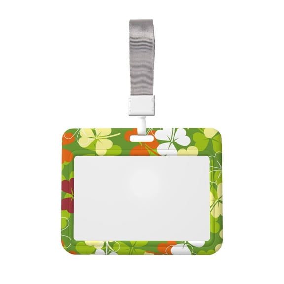 Kdxio St. Patrick's Day3 Card Badge Holder Work Badge Sleeve for Office, School, Factory, ID Credit Cards, Driver Licenses and Passes