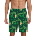 thumbnail image 1 of Kdxio St Patrick's Day9 Print Mens Sleep Shorts Bottoms Soft Comfy Pajama Wear Pants with Drawstring Pockets, 1 of 7