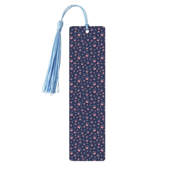 Kdxio Star Dog Paw Print Metal Tassel Bookmarks,Perfect Gift for Art Lovers and Bookworms Metal Bookmarks for Women