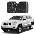 thumbnail image 1 of Kdxio Star Gazing Cat Illustration Print Windshield Sun Shade, Foldable Sun Blocker for Car,Truck,SUV Automotive Interior Sun Protection,Reflective Shade for Front Windshield(Small), 1 of 6