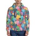 thumbnail image 1 of Kdxio Starfish And Algae Print Mens Casual Hooded Collar Drawstring Hoodies Pullover Sweatshirts Casual Long Sleeve Shirts-X-Large, 1 of 7