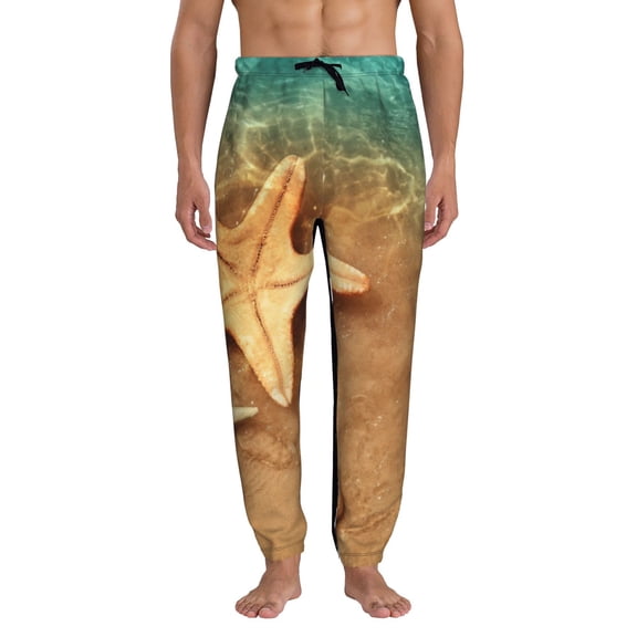 Kdxio Starfish And Seashell 1 Pattern Joggers,Sweatpants for Men with Pockets-Small