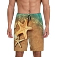 thumbnail image 1 of Kdxio Starfish And Seashell 1 Print Mens Sleep Shorts Bottoms Soft Comfy Pajama Wear Pants with Drawstring Pockets, 1 of 5