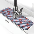 thumbnail image 1 of Kdxio Starfish Navy Blue Stripe Pattern Non-Slip Diatom Mud Faucet Drain Pad,Self Absorbent Mat for Kitchen Sink for Variety Kitchen & Bathroom Countertops, 1 of 7
