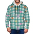 thumbnail image 1 of Kdxio Starfish On Checkered Background Print Men Hoodies Casual Hoodies for Men with Zip Pockets Full Zip Long Sleeve Sweatshirt Sports Hooded Jacket-X-Large, 1 of 5