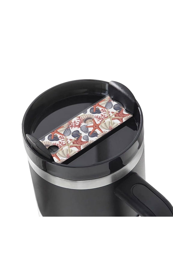 Starfish Shell Name Plate Compatible Stanley Cups Name Tag Acrylic Nameplate Tumbler Lid Topper for Cup Accessories