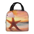 thumbnail image 1 of Kdxio Starfish Sunset Sea Beach Print Insulated Lunch Bag,Reusable Tote Lunch Box for Women Men,Leakproof Cooler Lunch Bags for Work Office Travel Picnic, 1 of 6