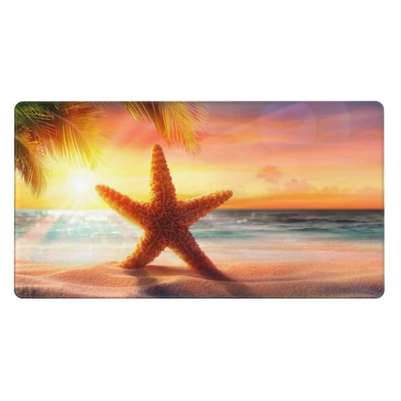 Kdxio Starfish Sunset Sea Beach Print Large Gaming Mouse Pad,Non-Slip Base,Water Resist Keyboard Pad for Gamer,Office & Home,29.5 x 15.8 in