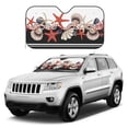 thumbnail image 1 of Kdxio Starfishes Shells Print Windshield Sun Shade, Foldable Sun Blocker for Car,Truck,SUV Automotive Interior Sun Protection,Reflective Shade for Front Windshield(Small), 1 of 7