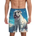 thumbnail image 1 of Kdxio Starry Sky Cloud Bulldog Print Mens Sleep Shorts Bottoms Soft Comfy Pajama Wear Pants with Drawstring Pockets, 1 of 5