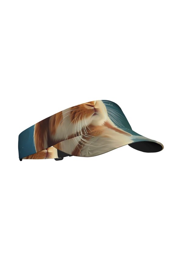 Starry Sky Cloud Cute Rabbit Print Sun Visor Hat Golf Visor Adjustable Velcro Outdoor Sports Cap for Men Women