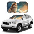 thumbnail image 1 of Kdxio Starry Sky Cloud Cute Rabbit Print Windshield Sun Shade, Foldable Sun Blocker for Car,Truck,SUV Automotive Interior Sun Protection,Reflective Shade for Front Windshield(Small), 1 of 6