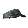 thumbnail image 1 of Kdxio Starry Sky Meditating Lion Print Sun Visor Hat Golf Visor Adjustable Velcro Outdoor Sports Cap for Men Women, 1 of 6