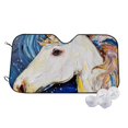 thumbnail image 1 of Kdxio Starry White Horse Print Windshield Sun Shade,UV Rays and Sun Heat Protection,Sunshade for Car Windshield,Car Shade Front Windshield - Medium, 1 of 5