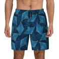 thumbnail image 1 of Kdxio Stingray Print Men's Swim Trunks with Compression Liner 7 Inch Inseam Quick Dry Swim Shorts, 1 of 5