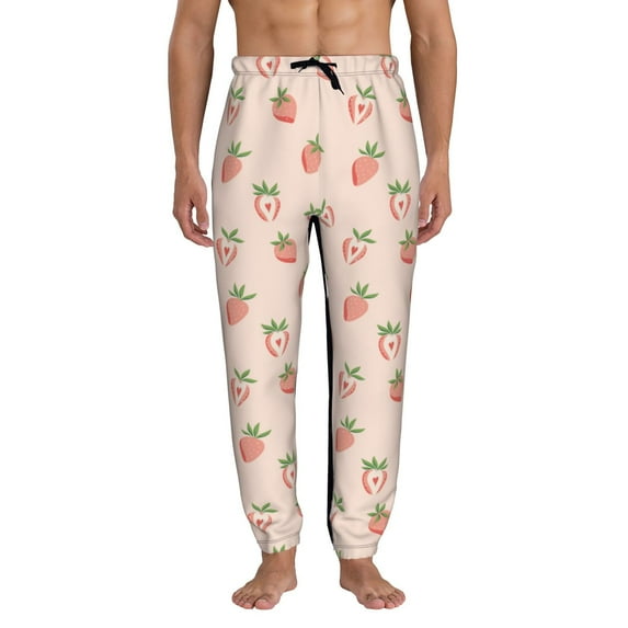 Kdxio Strawberries Pattern Joggers,Sweatpants for Men with Pockets-Small