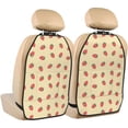 thumbnail image 1 of Kdxio Strawberries Print 2 Pack Car Kick Mat Seat Cover Back Protector Mat with Pockets for Organizer Backseat Protector and Storage Anti Kick Pad for Vehicles, 1 of 9