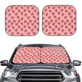 thumbnail image 1 of Kdxio Strawberries Print 2-Piece Sun Shade Front Windshield - Foldable Car Front Window Sunshades for Most Sedans SUV Truck, 1 of 6