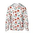 thumbnail image 1 of Kdxio Strawberries Print Women Men Sun Protection UPF 50+ Jackets Zip Up Long Sleeve Hoodie Hiking Lightweight with Pockets, 1 of 8