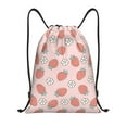 thumbnail image 1 of Kdxio Strawberry And Flowers Print Drawstring Backpack Bag,Waterproof Draw String Back Sack, Gym Drawstring Bags Swim Bag For Unisex, 1 of 9