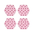thumbnail image 1 of Kdxio Strawberry And Heart Funny Coasters,4 Pcs Leather Coasters,Housewarming Gifts,Protect Furniture from Water Marks Scratch and Damage, 1 of 8