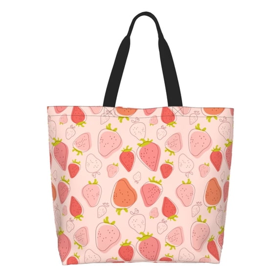 Kdxio Strawberry Casual Tote Bags Women Big Capacity Shoulder Bag for Women Travel Shoulder Bags Handbags