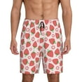 thumbnail image 1 of Kdxio Strawberry Flower Print Mens Sleep Shorts Bottoms Soft Comfy Pajama Wear Pants with Drawstring Pockets, 1 of 7