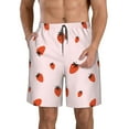 thumbnail image 1 of Kdxio Strawberry Pattern Mens Casual Shorts - Drawstring Summer Beach Sports Shorts for Men, 1 of 9