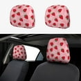 thumbnail image 1 of Kdxio Strawberry Pattern Print 2 Piece Car Head Rest Covers Set Auto Front/Rear Seats Headrest Cover Universal Fit Most Cars,Sedan, SUV, 1 of 9