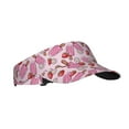 thumbnail image 1 of Kdxio Strawberry Popsicle Print Sun Visor Hat Golf Visor Adjustable Velcro Outdoor Sports Cap for Men Women, 1 of 7