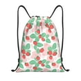 thumbnail image 1 of Kdxio Strawberry Print Drawstring Backpack Bag,Waterproof Draw String Back Sack, Gym Drawstring Bags Swim Bag For Unisex, 1 of 9